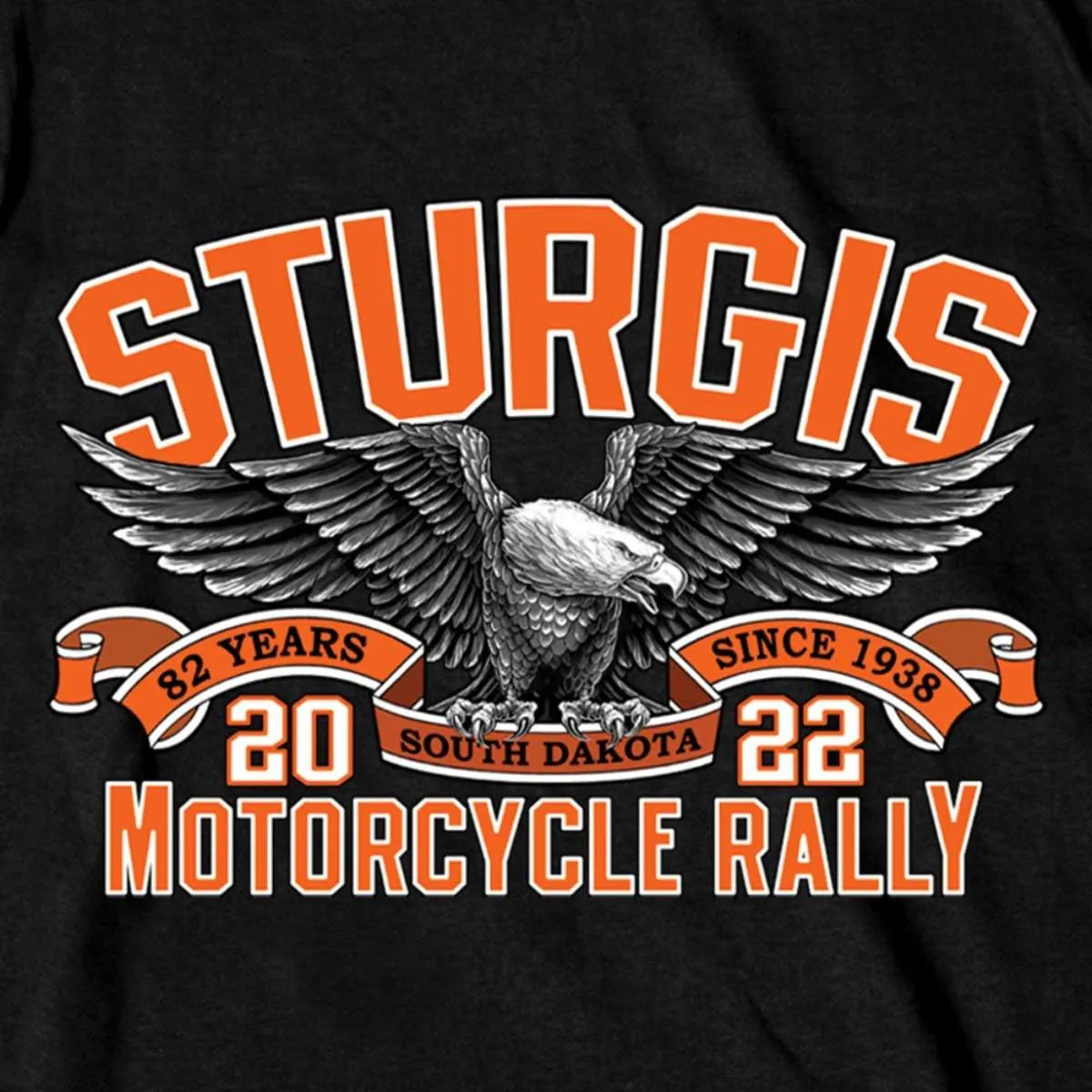 2022 Sturgis Motorcycle Rally SPB1021 Men’s Main Street Photo Black T Shirt