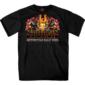 2022 Sturgis Web Exclusive SPB1037 Men's Black Eagle Explosion T-Shirt