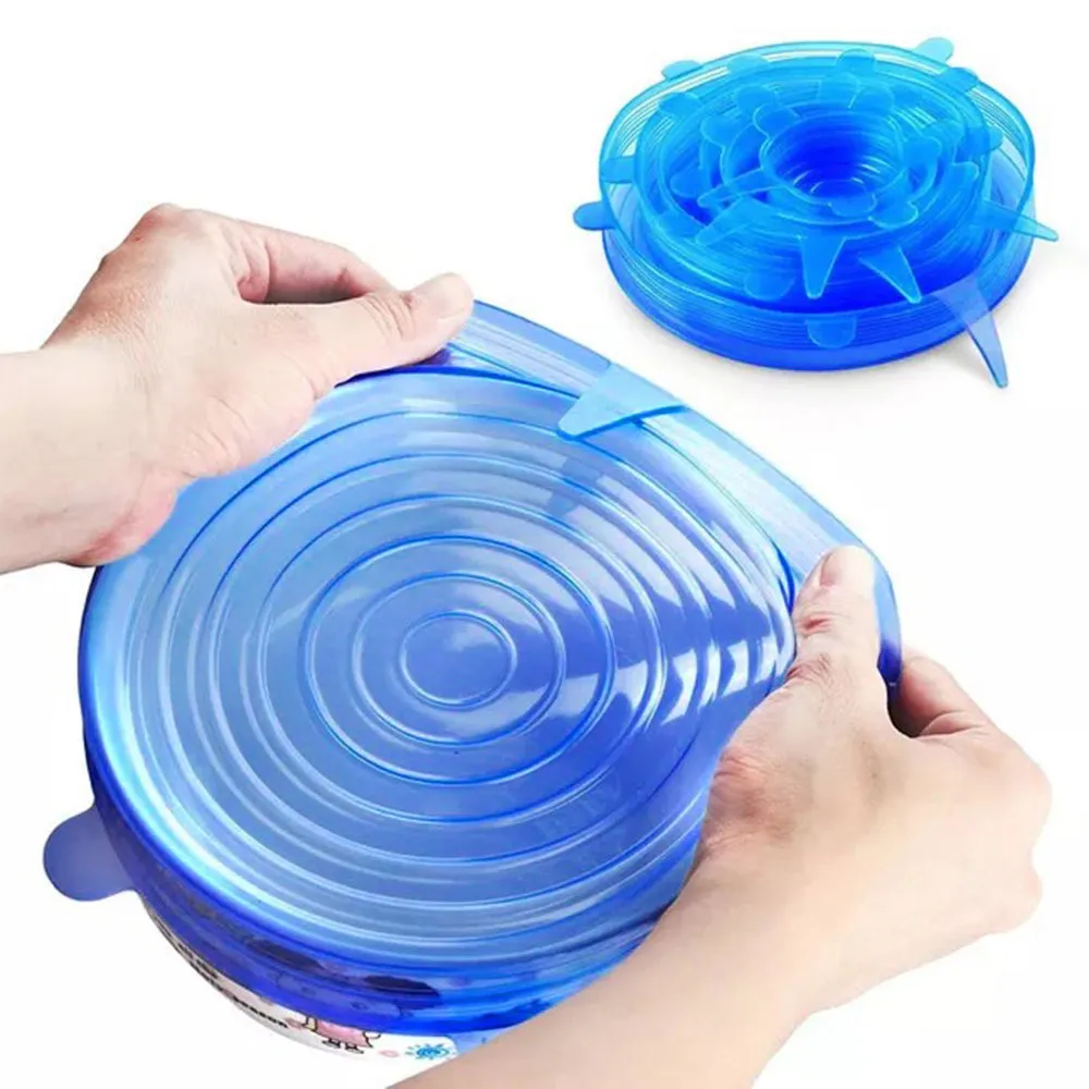 6Pcs Reusable Silicone Stretch Lids