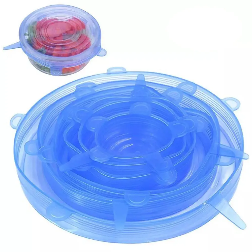 6Pcs Reusable Silicone Stretch Lids