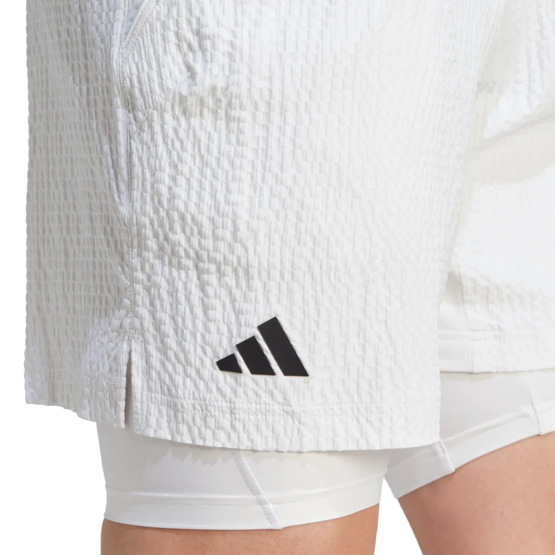 Adidas 2 in 1 Mens Tennis Short Pro - White