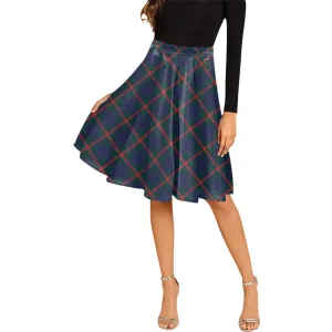 Agnew Tartan Melete Pleated Midi Skirt