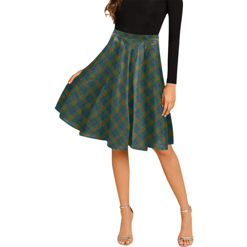 Aiton Tartan Melete Pleated Midi Skirt