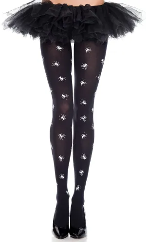 ALL OVER SPIDER PRINT TIGHTS