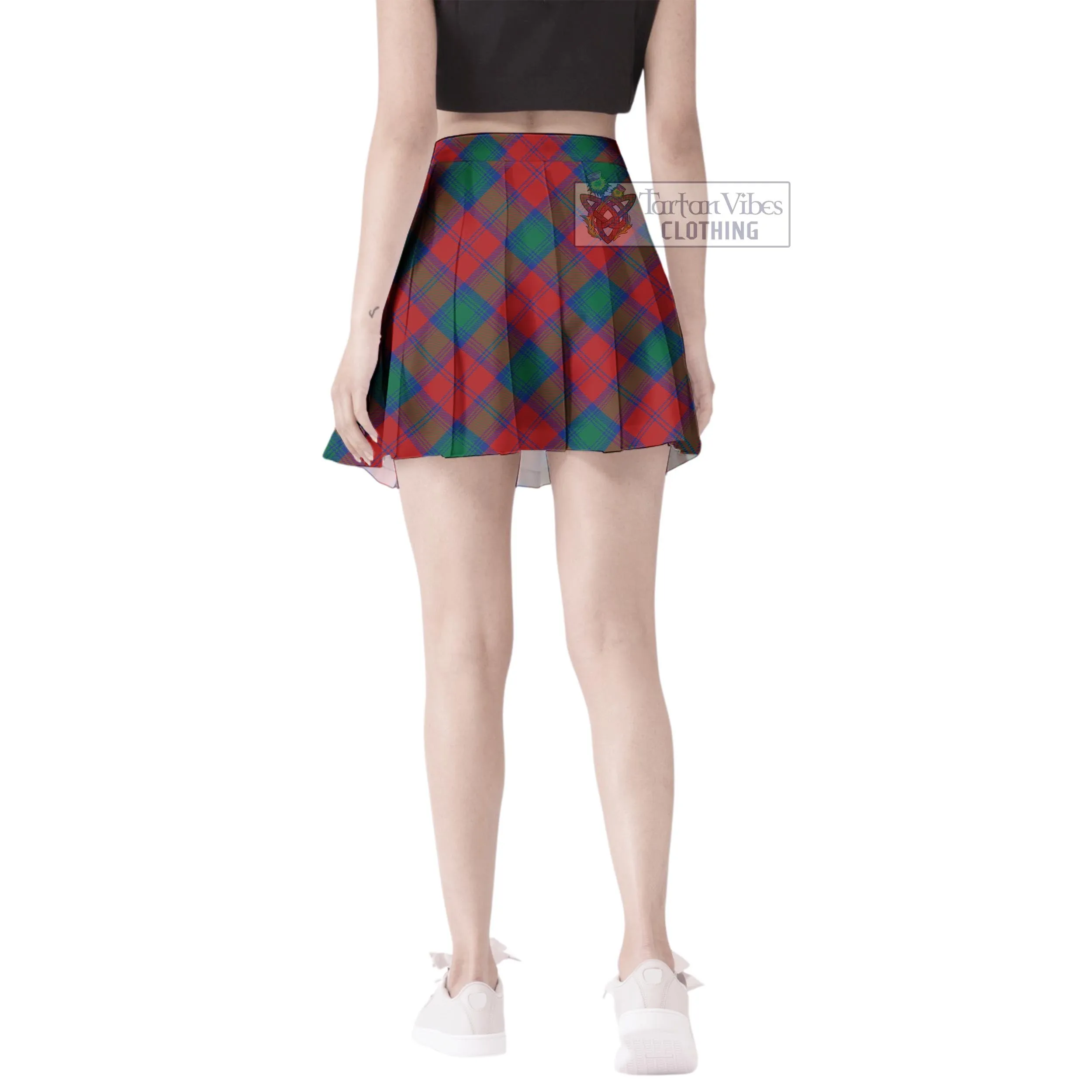 Auchinleck (Affleck) Tartan Women's Plated Mini Skirt