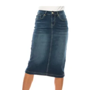 B-Girl Denim Wash Pencil Skirt