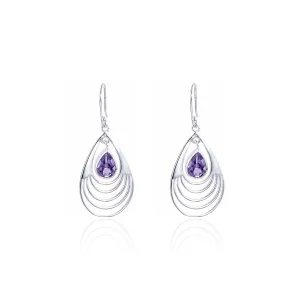 Baila Amethyst Earrings,Sterling Silver