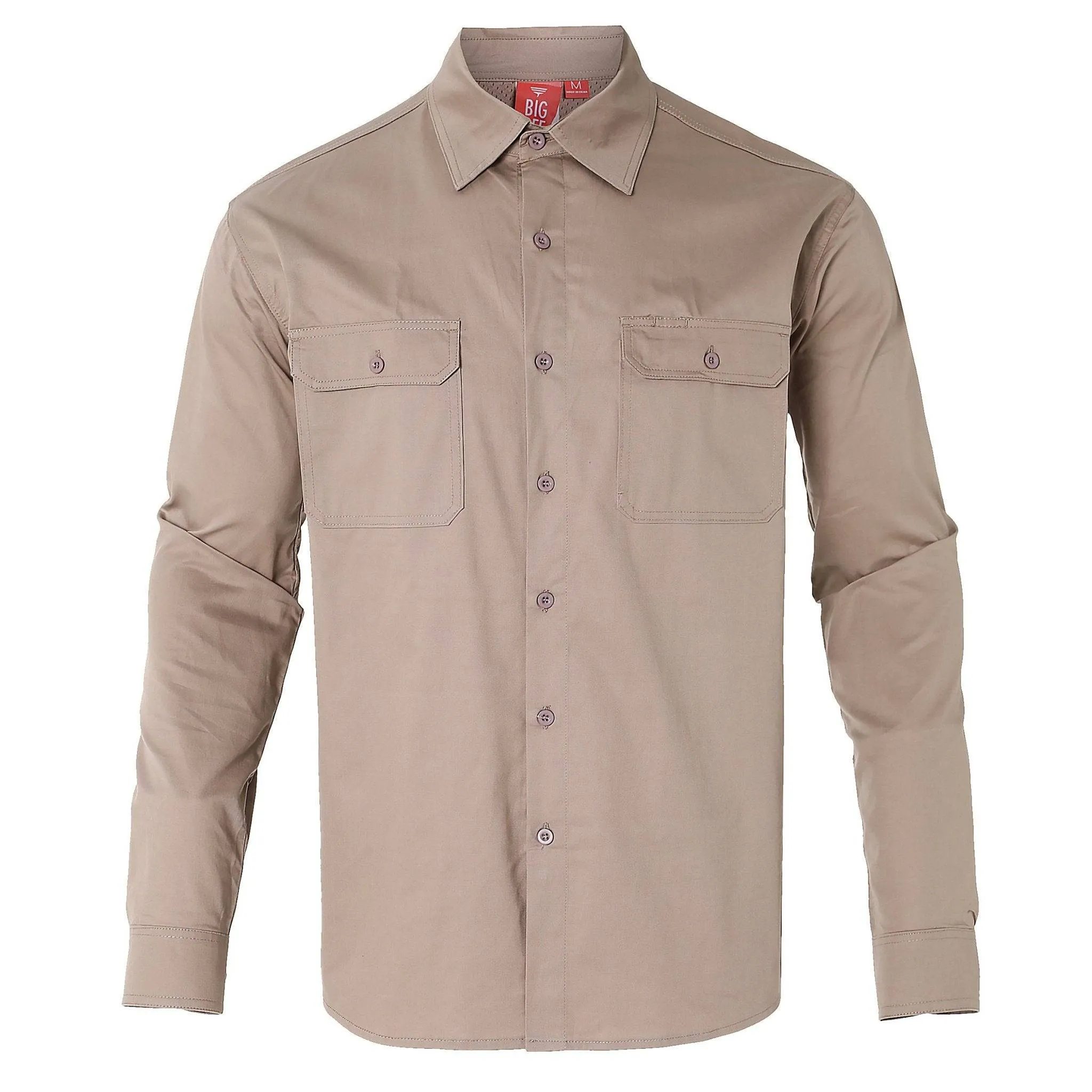 Big Bee Mens Work Shirts Lightweight Cotton, Traditional Workwear