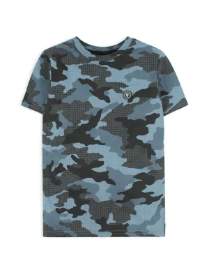 BOY'S BLUE CAMO T-SHIRT