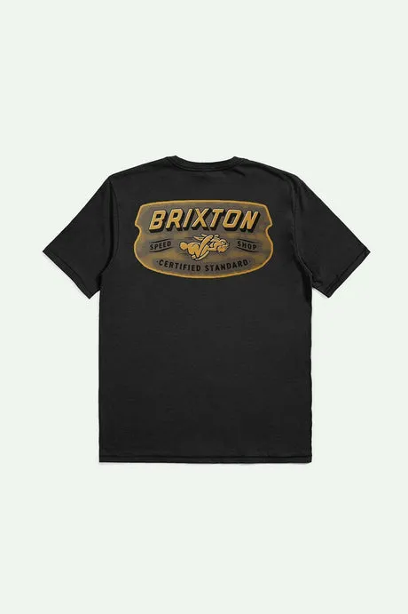 Brixton Clayburn S/S Tailored T-Shirt - BLACK