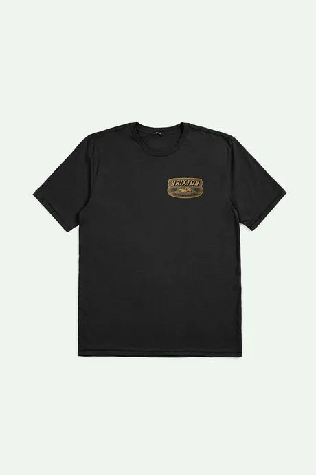 Brixton Clayburn S/S Tailored T-Shirt - BLACK