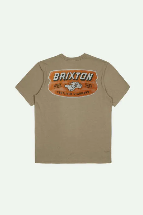 Brixton Clayburn S/S Tailored T-Shirt - OATMEAL