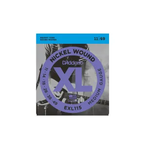 D'Addario EXL115 Nickel Wound Electric Guitar Strings - .011-.049 Medium/Blues-Jazz Rock