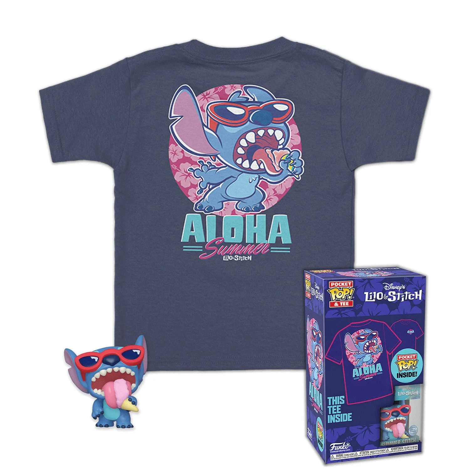 Disney Summer Stitch Pocket Pop! Vinyl and Tee Set for Kids