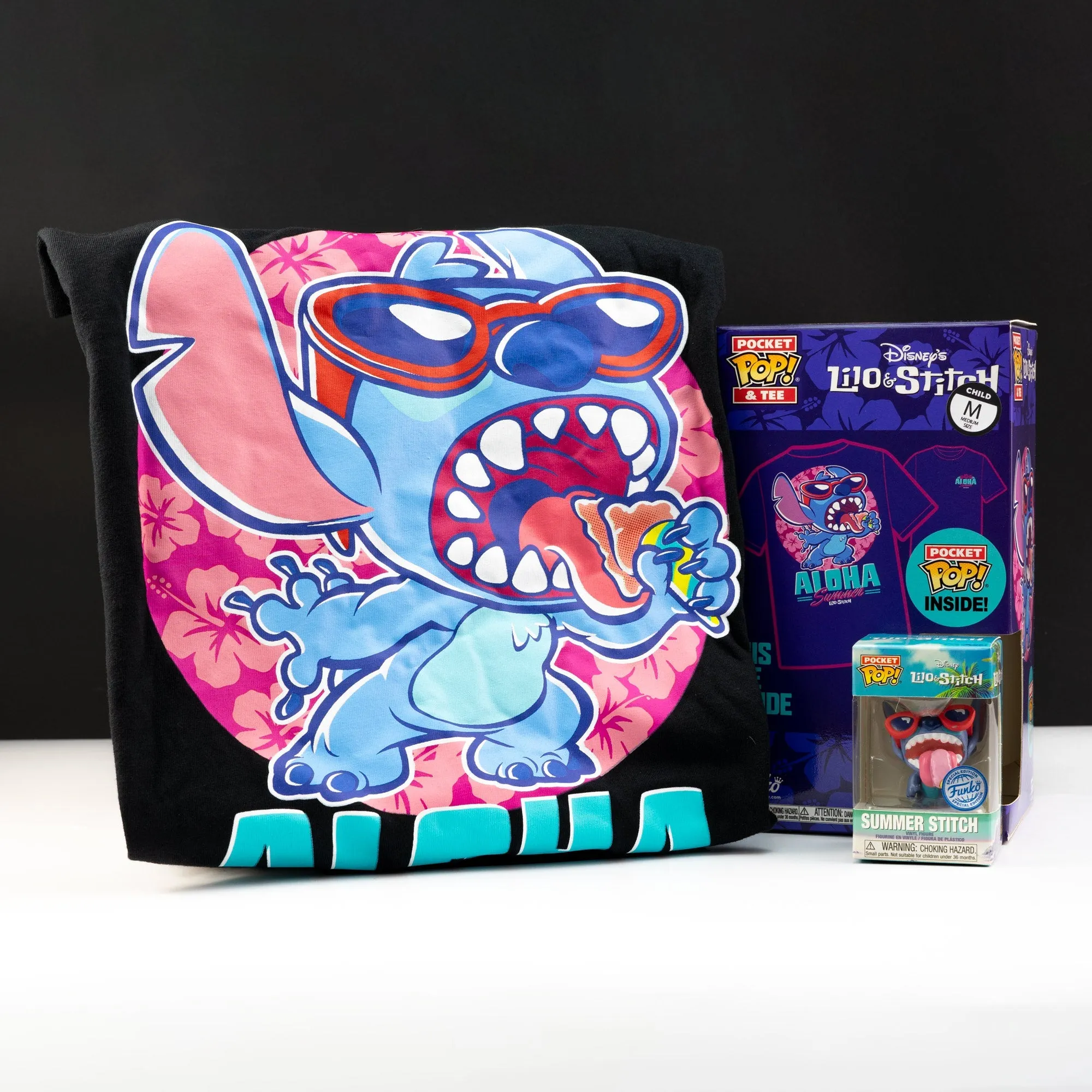 Disney Summer Stitch Pocket Pop! Vinyl and Tee Set for Kids