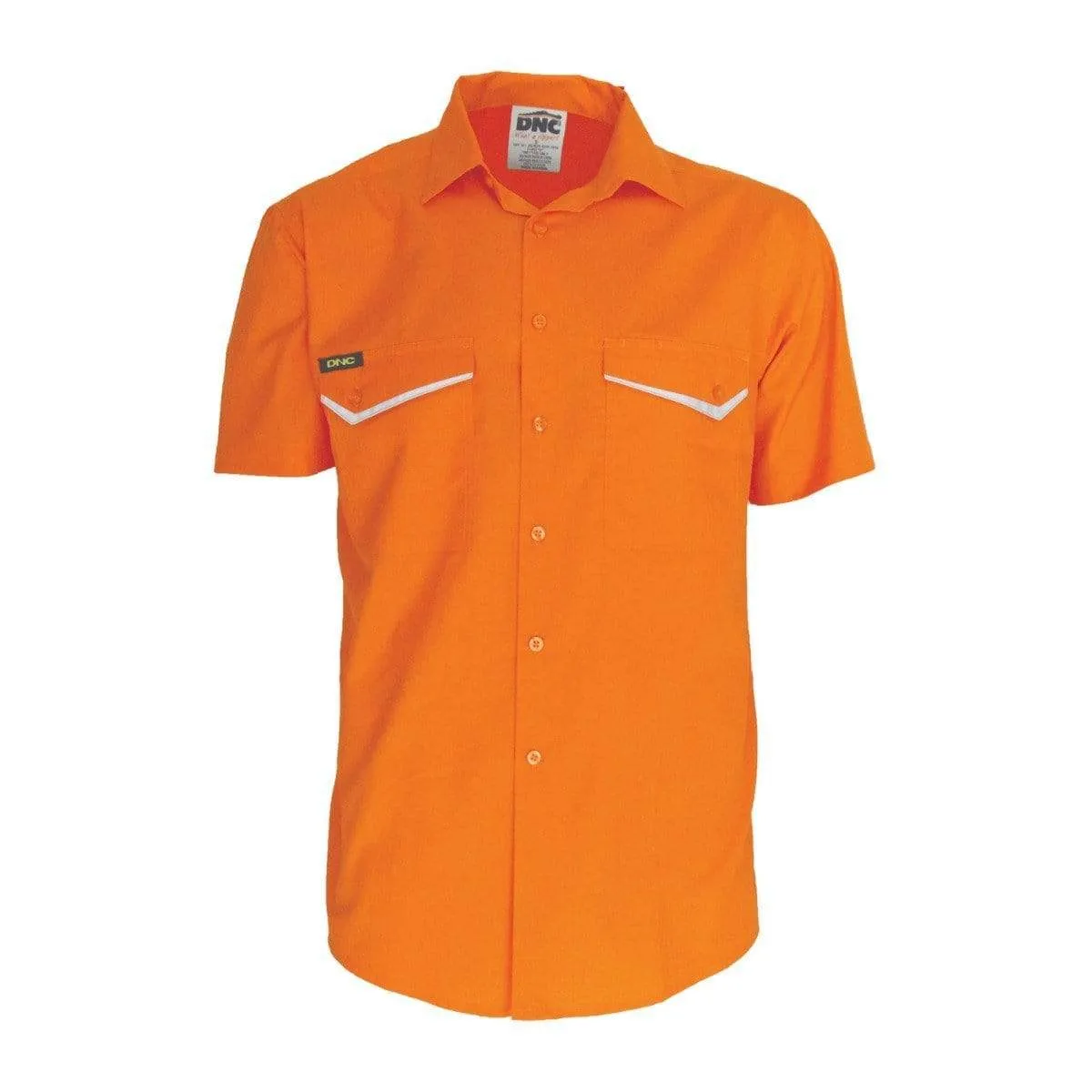 DNC WORKWEAR Hi-Vis Ripstop Short Sleeve Shirt -3583