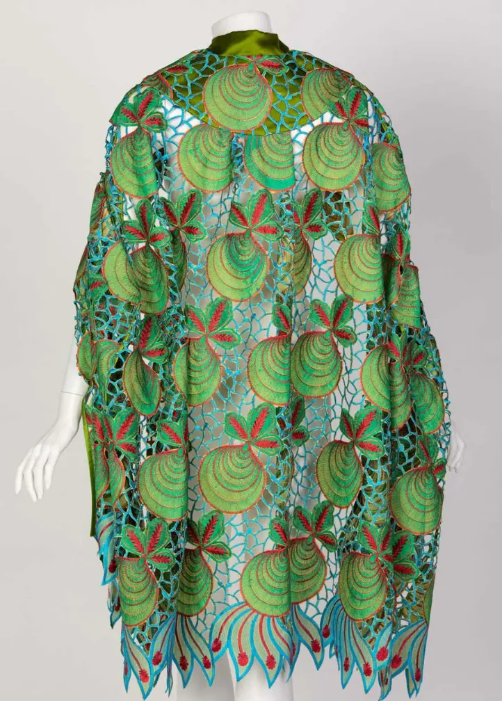 Duro Olowu Cut Out Silk Lace Cape | S/M