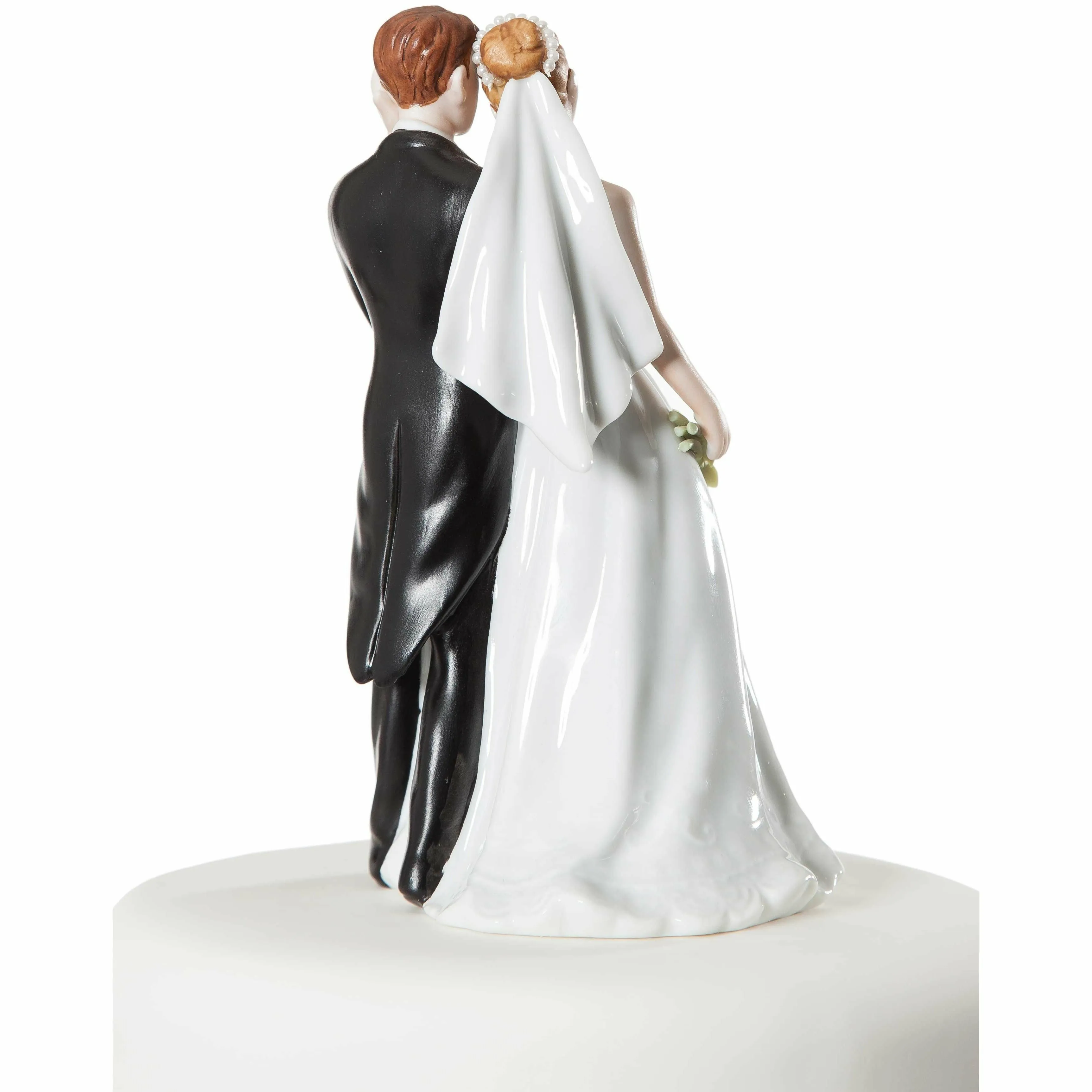 Elegant Calla Lily Bride and Groom Cake Topper