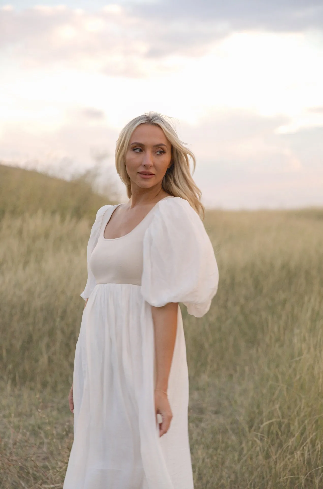 Enchanted Cream Midi Dress