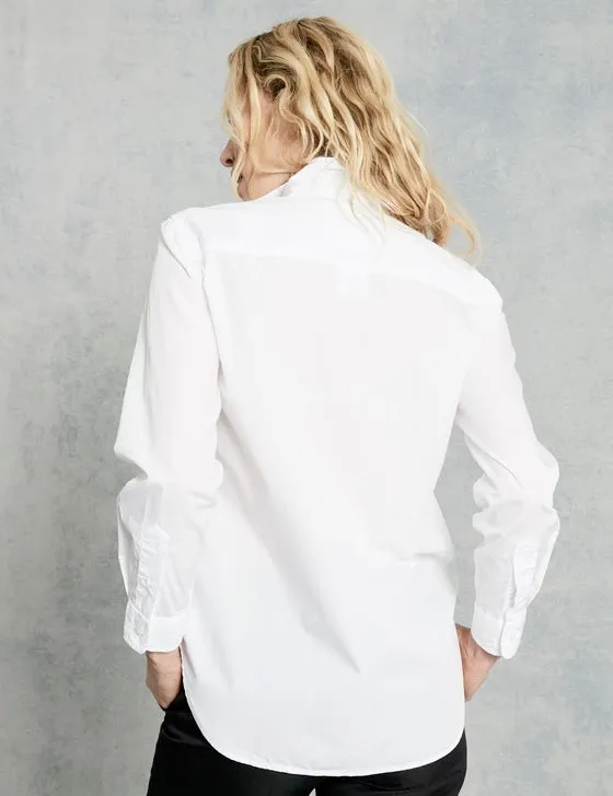 Frank & Eileen - Women L/S Button Down Shirt in White Poplin