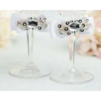 Glam Wedding Toasting Glasses