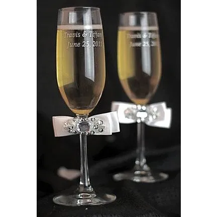 Glam Wedding Toasting Glasses