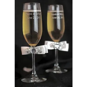 Glam Wedding Toasting Glasses