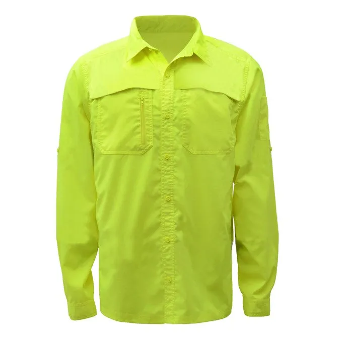 GSS Non-ANSI New Designed Lightweight Rip Stop Bottom Down Shirt W/ SPF 50 