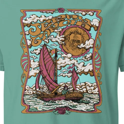 Jerry Garcia | 100% Cotton Pigment Dye | Mint Ship of Fools