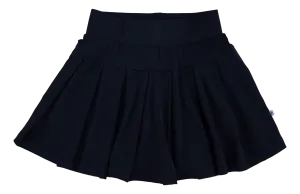 Jet Black Pleated Skirt