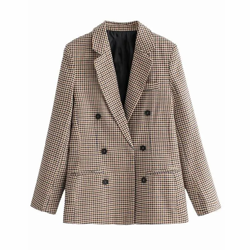 Karren - Chic and Sophisticated Plaid Blazer