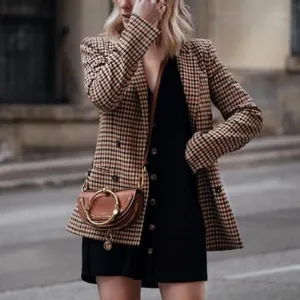 Karren - Chic and Sophisticated Plaid Blazer