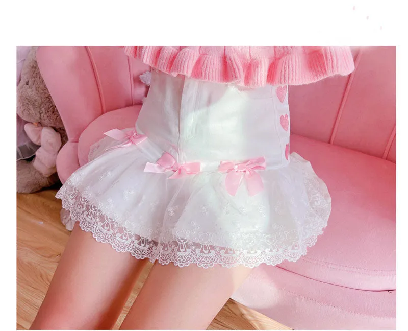 Lace Ribbon Lolita Skirt