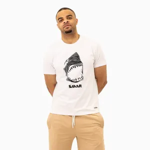 Men's Savar Shark Short Sleeve Logo T-Shirt