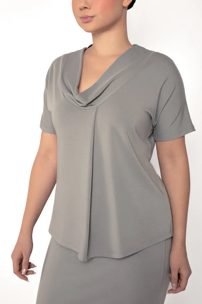 Pleated Cowl Top