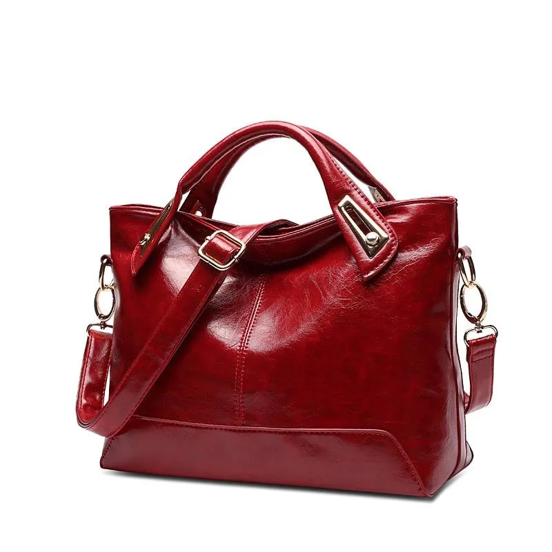 Sophisticated and Chic Glossy Shoulder Bag