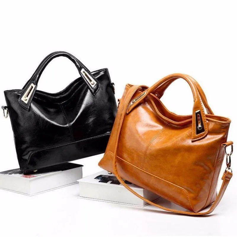 Sophisticated and Chic Glossy Shoulder Bag