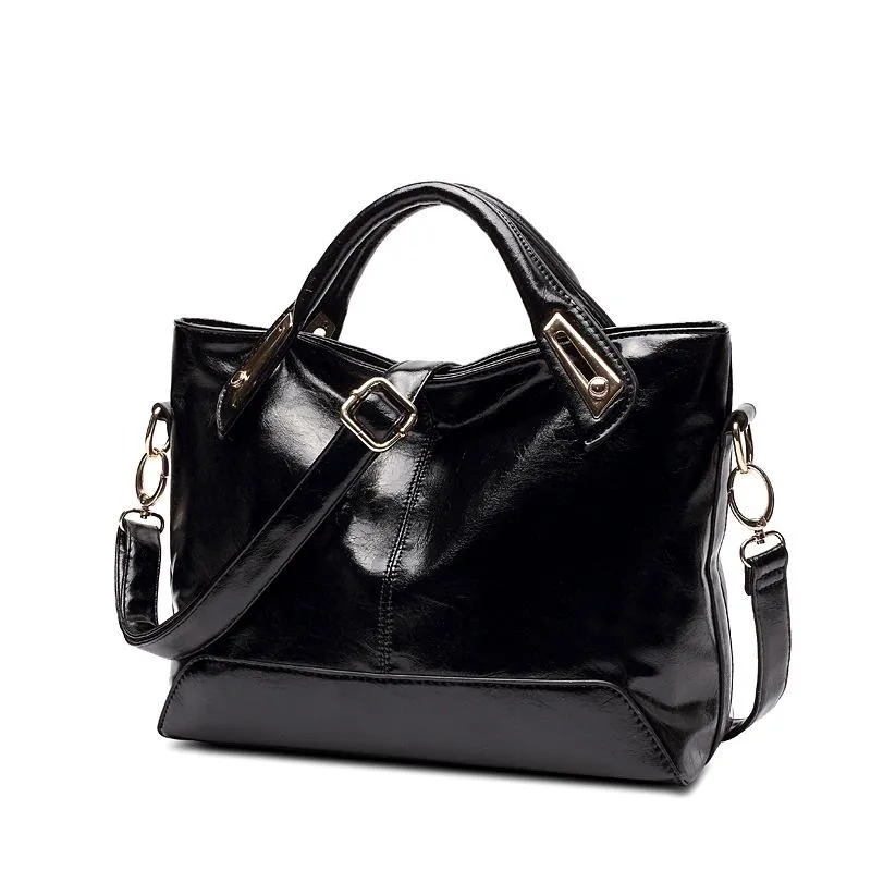 Sophisticated and Chic Glossy Shoulder Bag