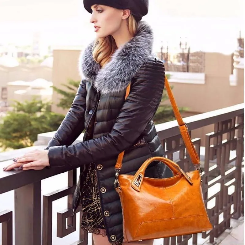 Sophisticated and Chic Glossy Shoulder Bag