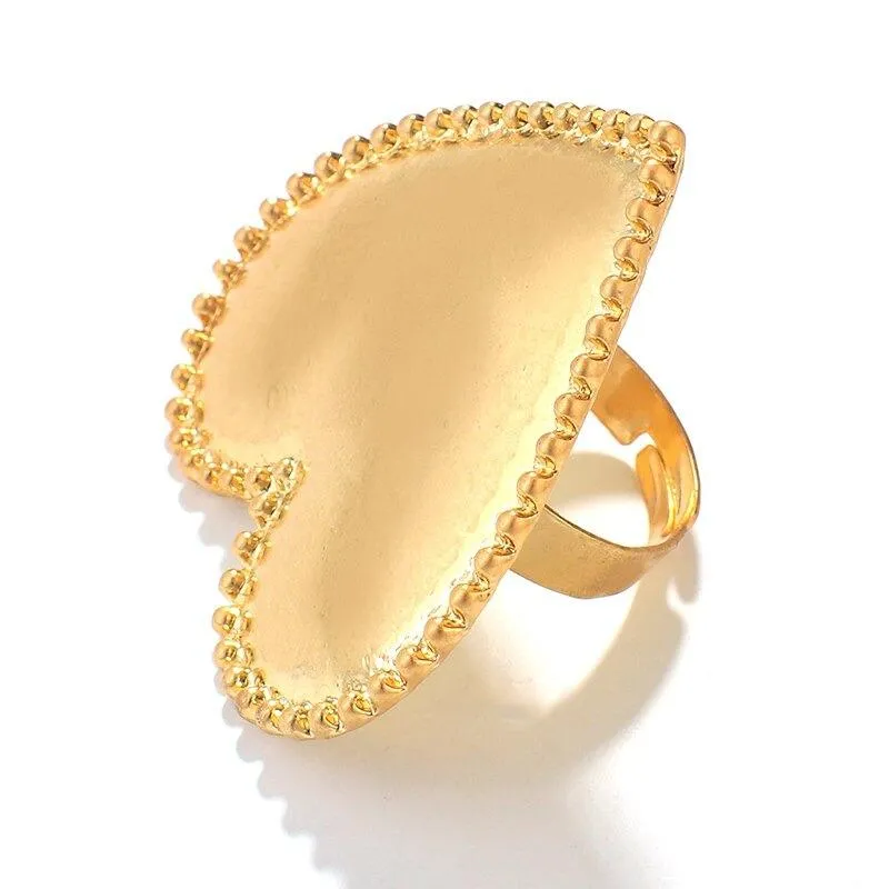 Sophisticated Enamel Heart Statement Rings