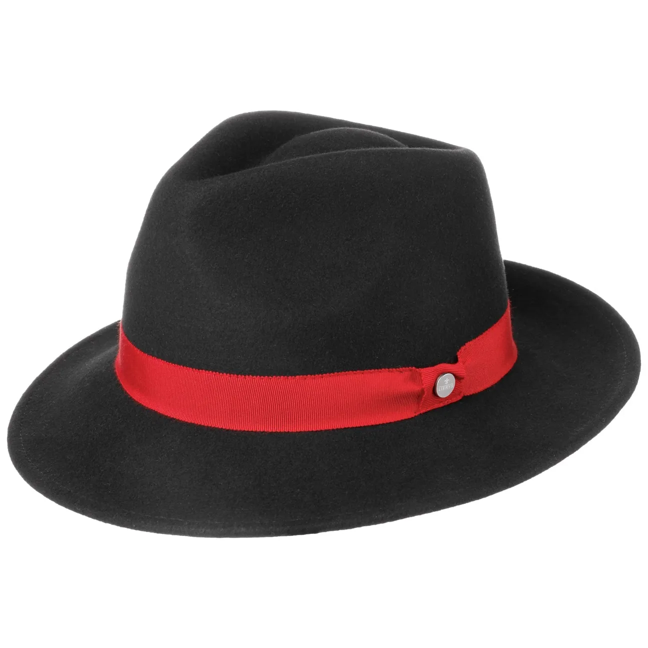 Sophisticated Look Red Corleone Felt Fedora Hat