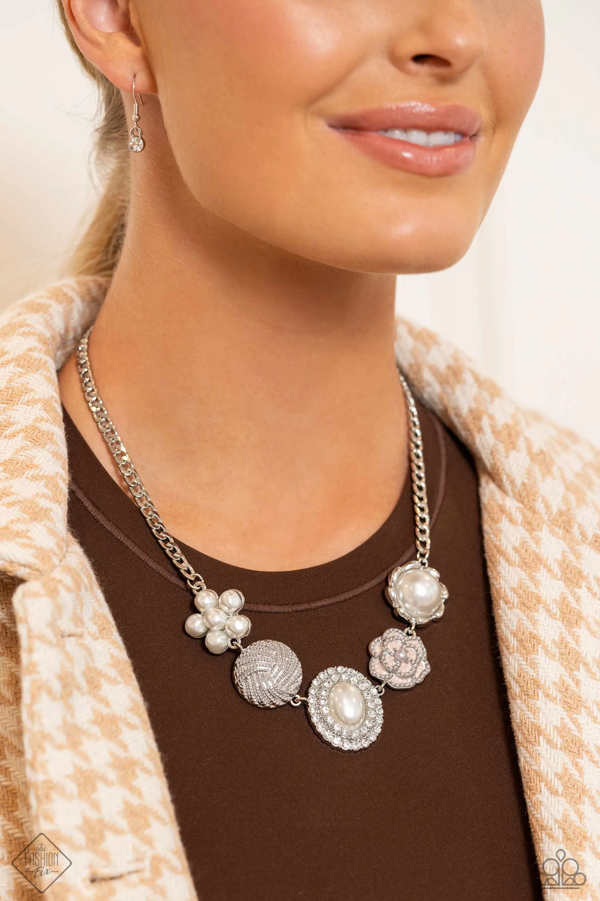 Sophisticated Style - White Necklace - Paparazzi Accessories