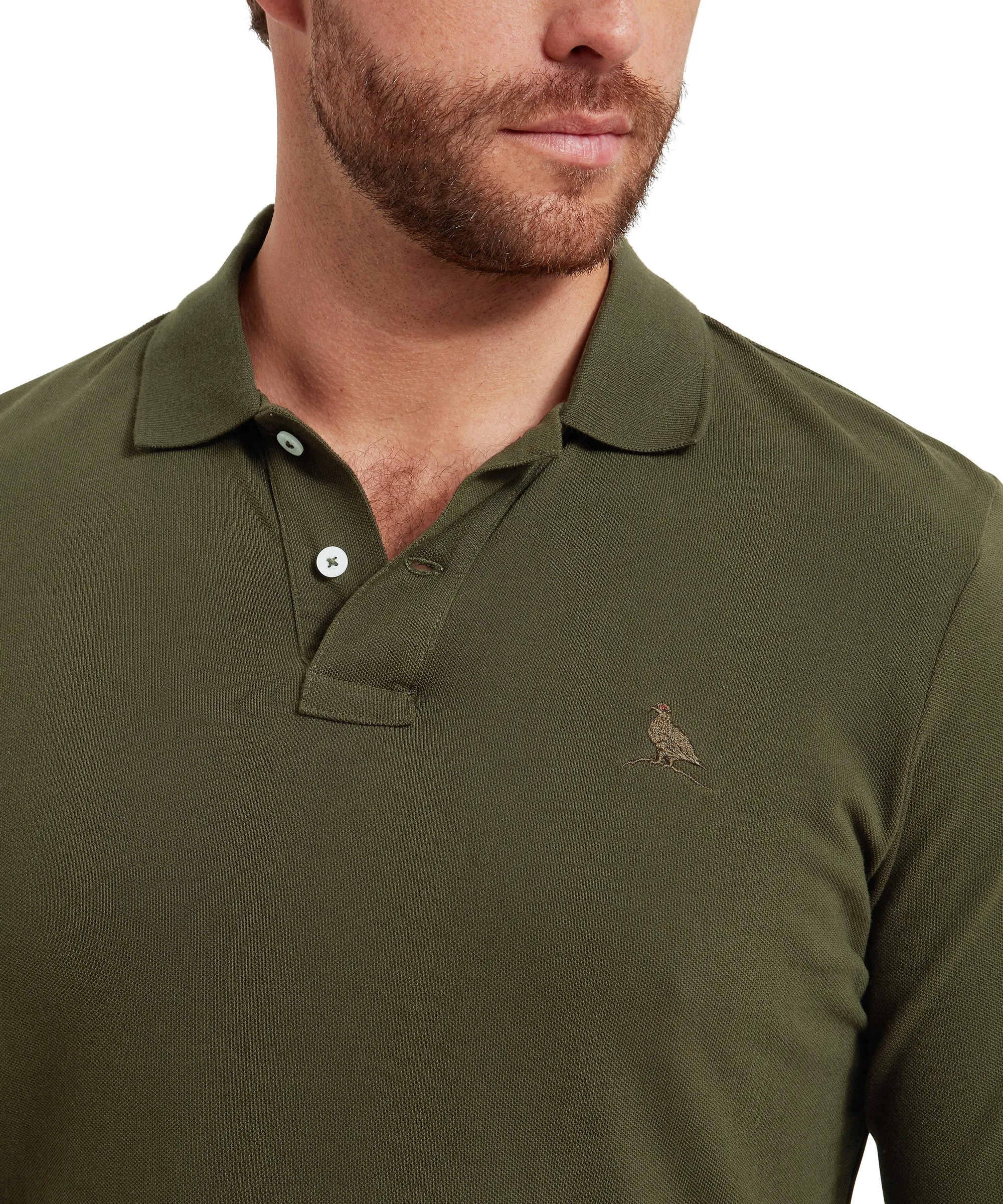 St Ives Long Sleeve Polo Shirt - Forest