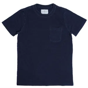 The Crewneck Pocket Tee in Sea Washed Indigo