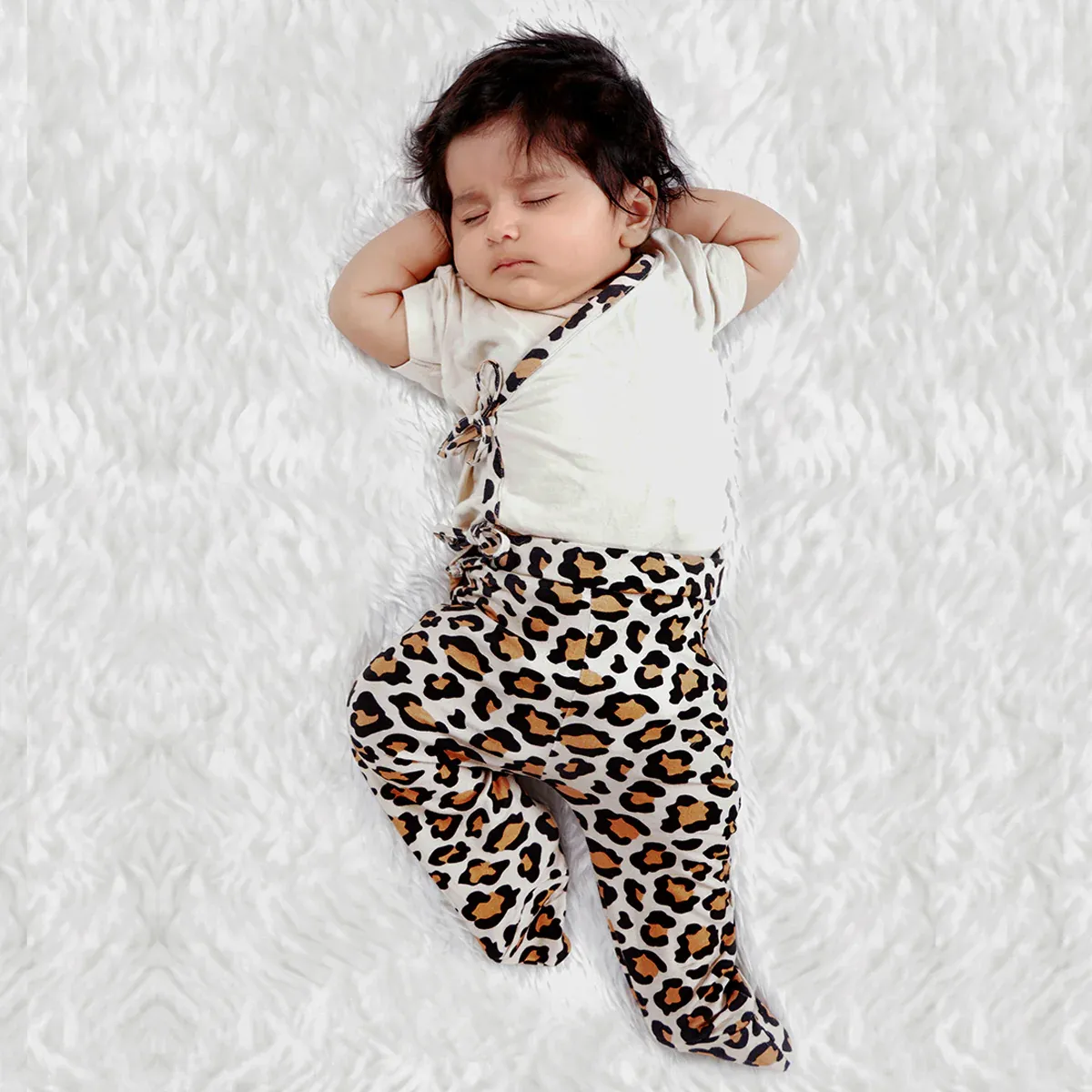 Wild Ones Front-tie Bodysuit & Leggings 2-pc Set